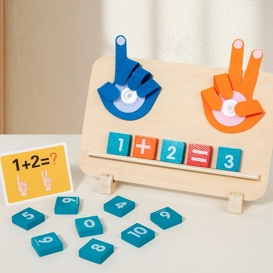 Montessori Wooden Finger Counting Math Board