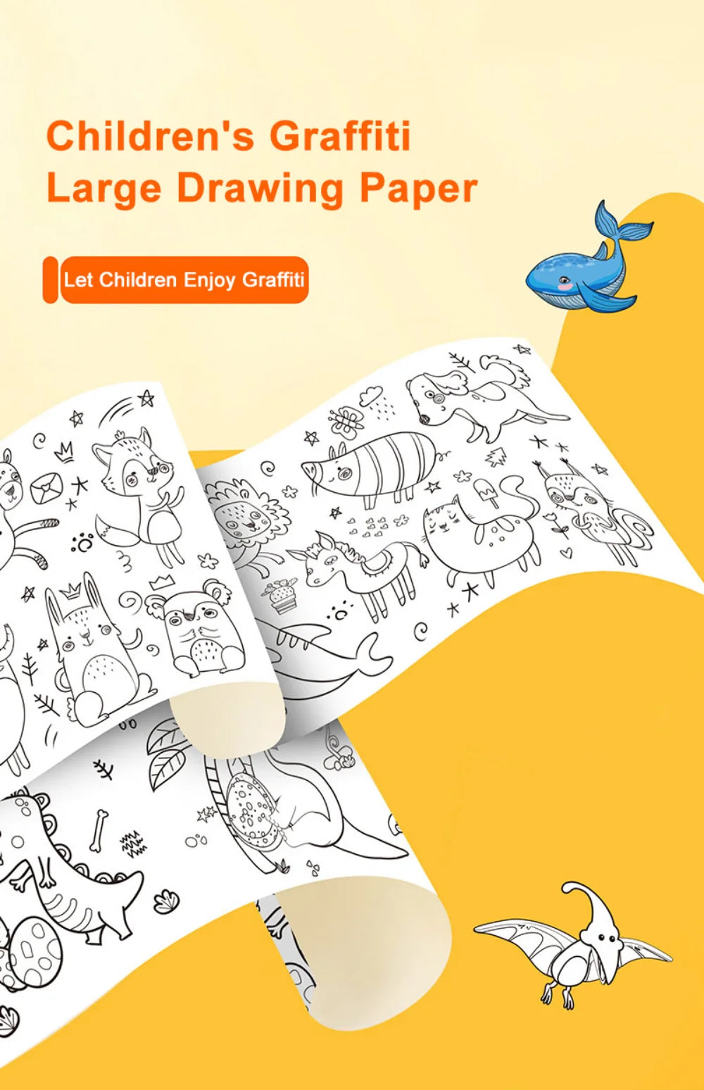 Coloring Paper Roll for Kids | Fun Graffiti & DIY Drawing Activity