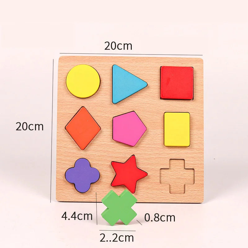 Montessori Wooden Alphabet Puzzle for Toddlers | Learn ABCs & Shapes
