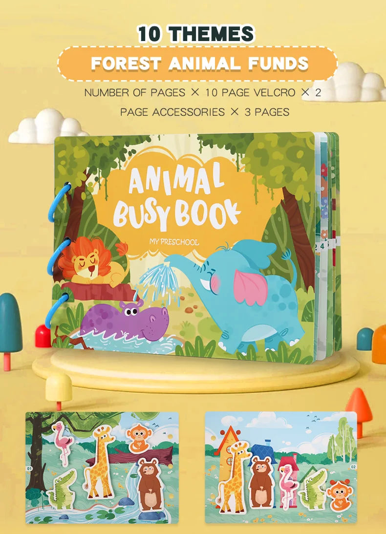 Montessori Busy Book for Toddlers | Hands-On Matching & Learning Toy