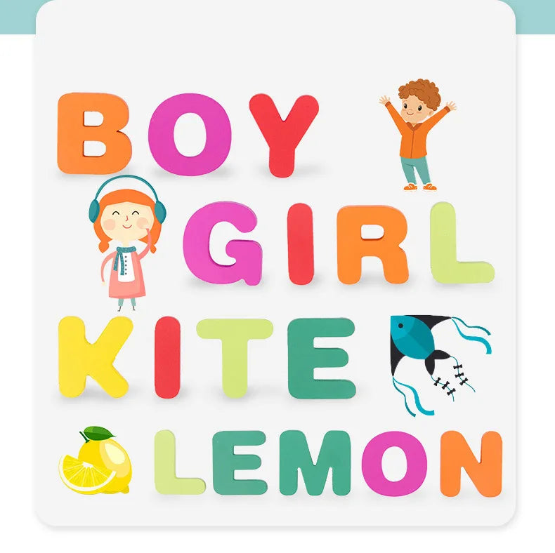 Montessori Wooden Alphabet Puzzle for Toddlers | Learn ABCs & Shapes