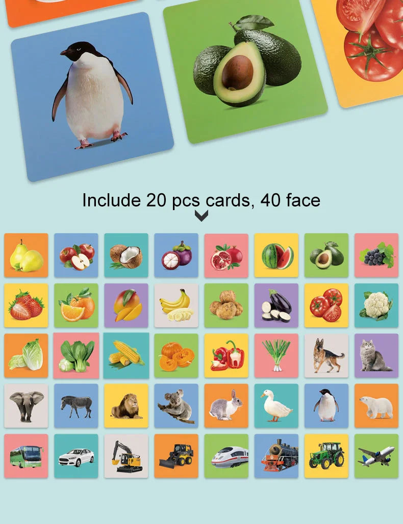 Baby Visual Stimulation Cards – High-Contrast, Age-Staged