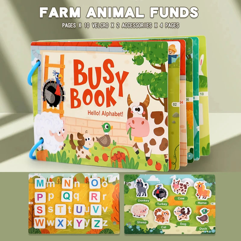 Montessori Busy Book for Toddlers | Hands-On Matching & Learning Toy