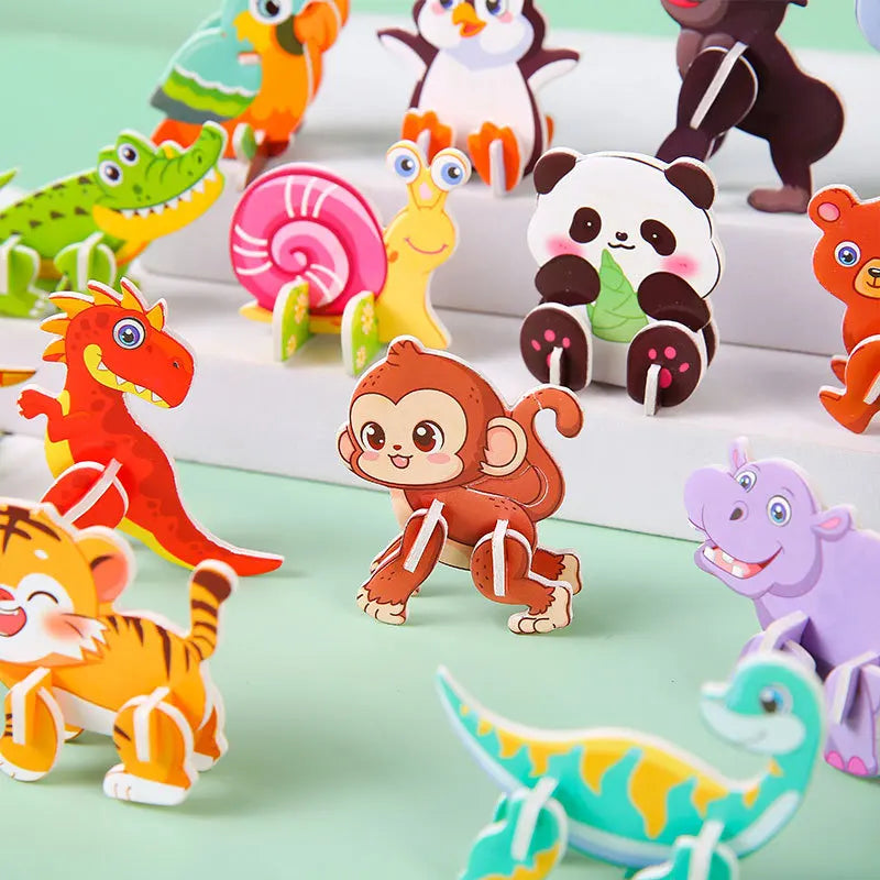 3D Paper Puzzle for Toddlers | Educational Montessori-Inspired Toy