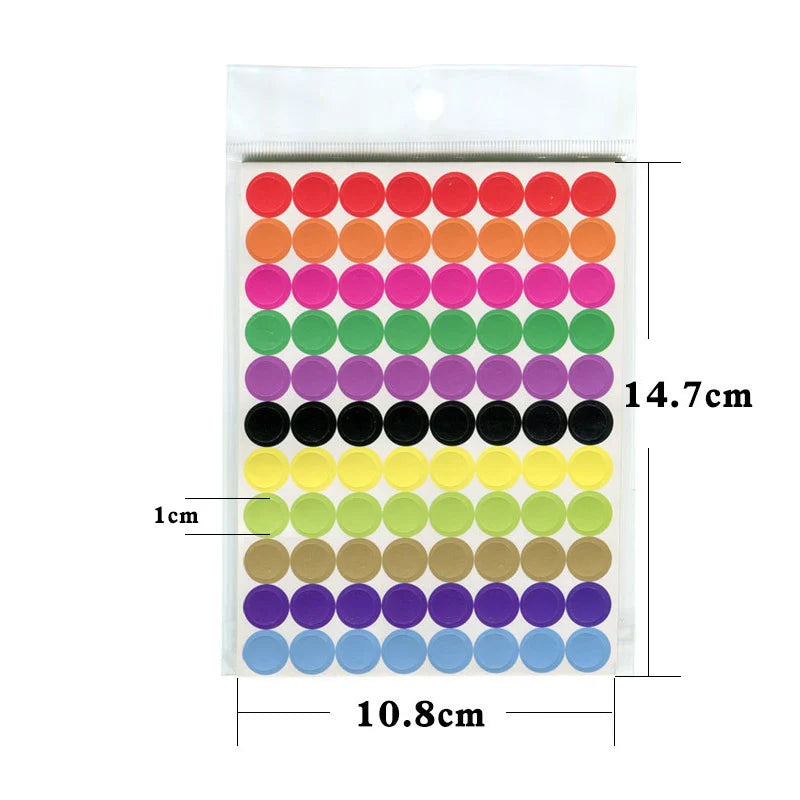Colored Dot Stickers for Crafts & Classroom | Easy Peel, 6 Sizes