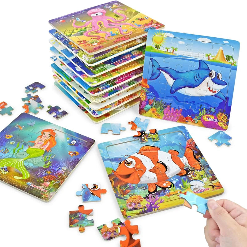20pcs Cartoon Puzzle Set for Kids | Animal Pattern Educational Toy