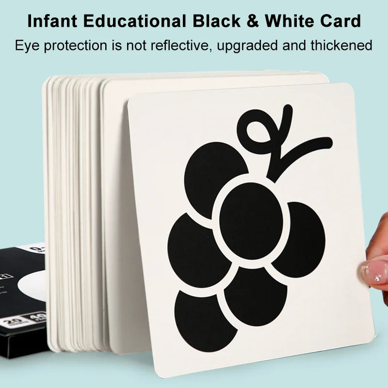 Baby Visual Stimulation Cards – High-Contrast, Age-Staged