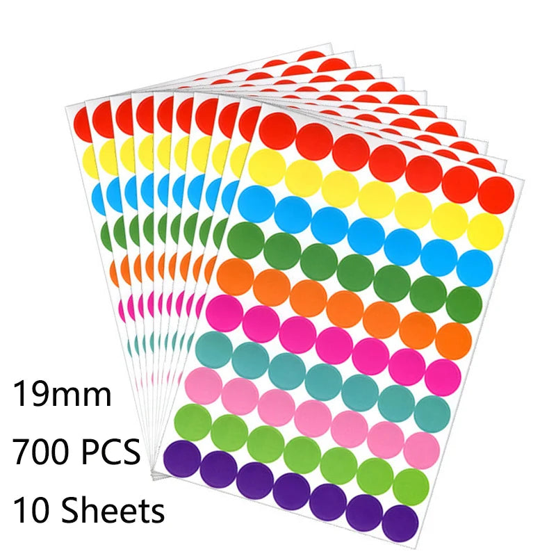 Colored Dot Stickers for Crafts & Classroom | Easy Peel, 6 Sizes