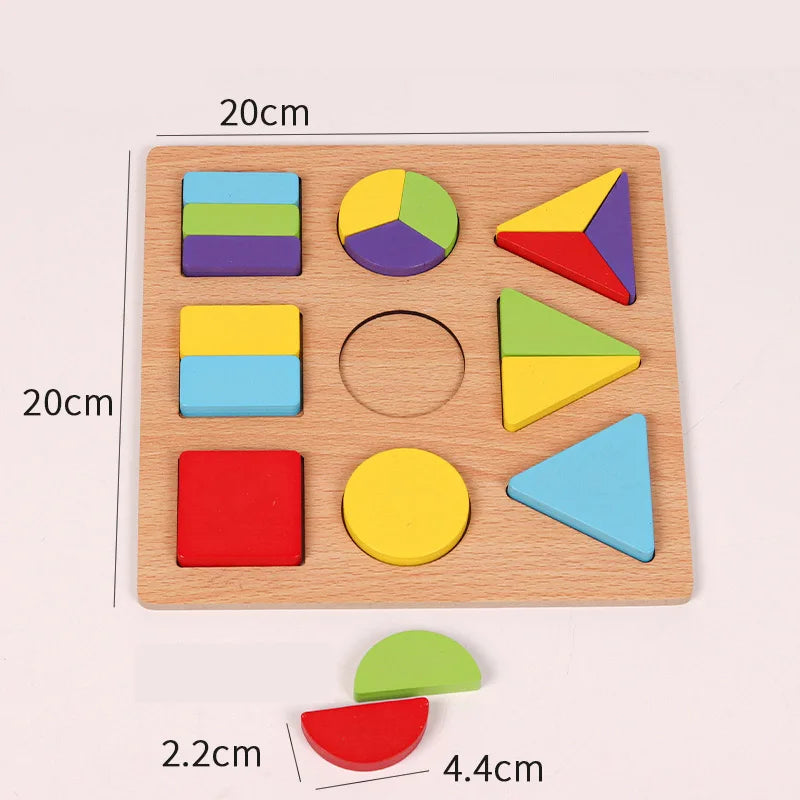 Montessori Wooden Alphabet Puzzle for Toddlers | Learn ABCs & Shapes