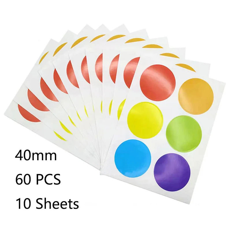 Colored Dot Stickers for Crafts & Classroom | Easy Peel, 6 Sizes