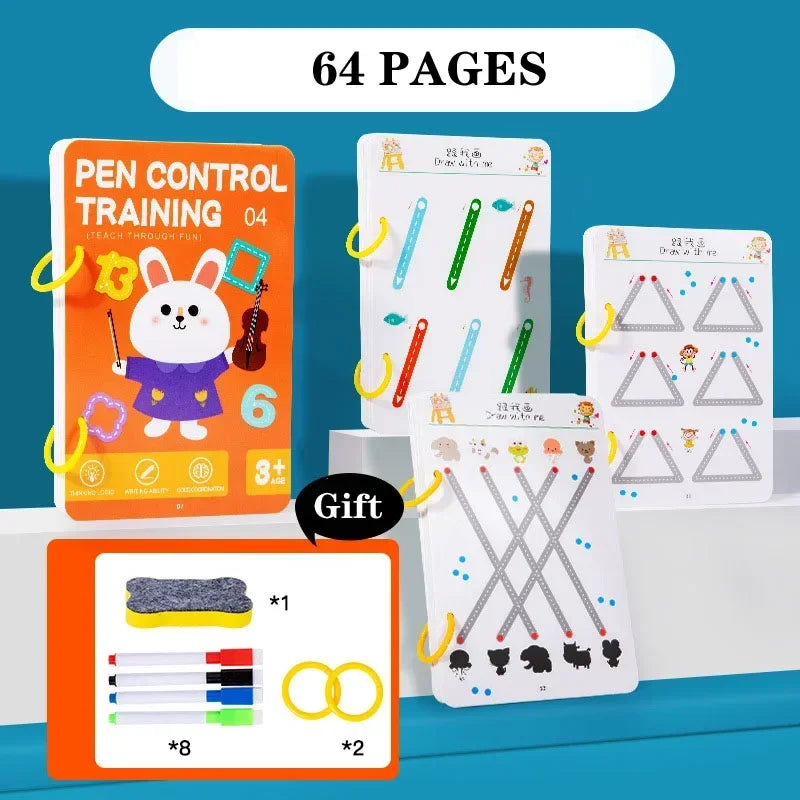 Reusable Pen Control Tracing Workbook