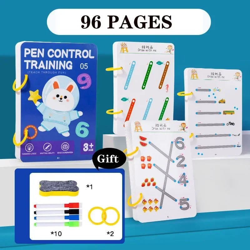 Reusable Pen Control Tracing Workbook