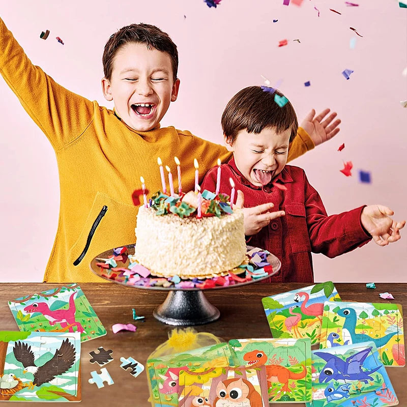 20pcs Cartoon Puzzle Set for Kids | Animal Pattern Educational Toy