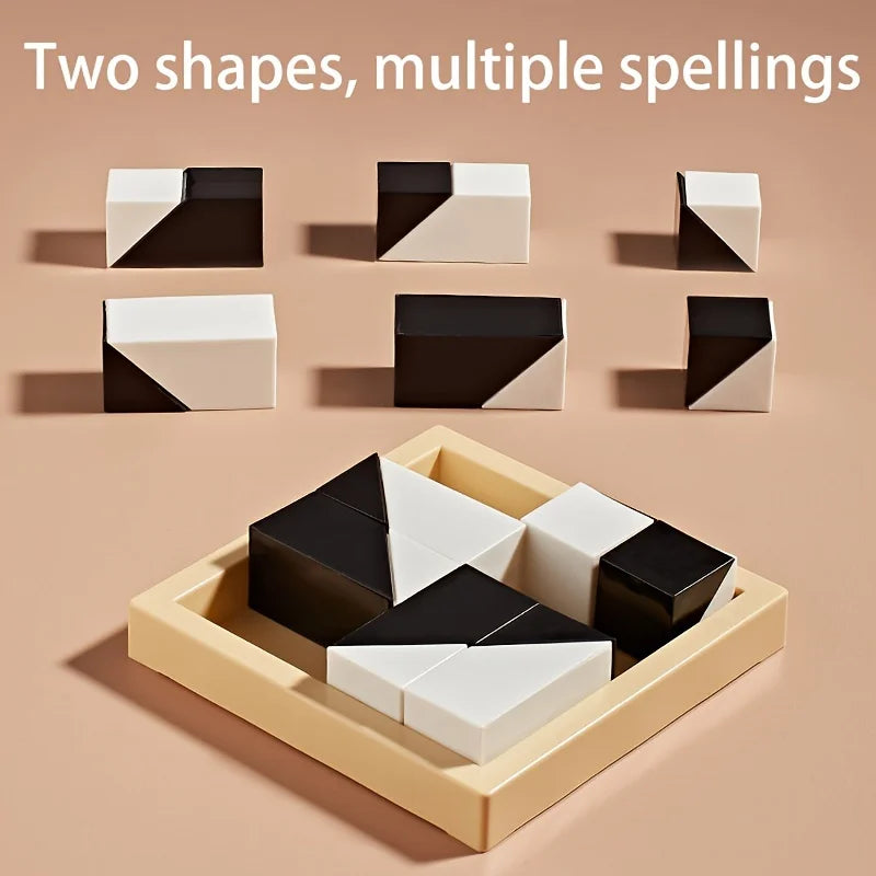 Montessori Logic Block Puzzle Toy for Kids | 120 Challenges to Train Focus & Thinking
