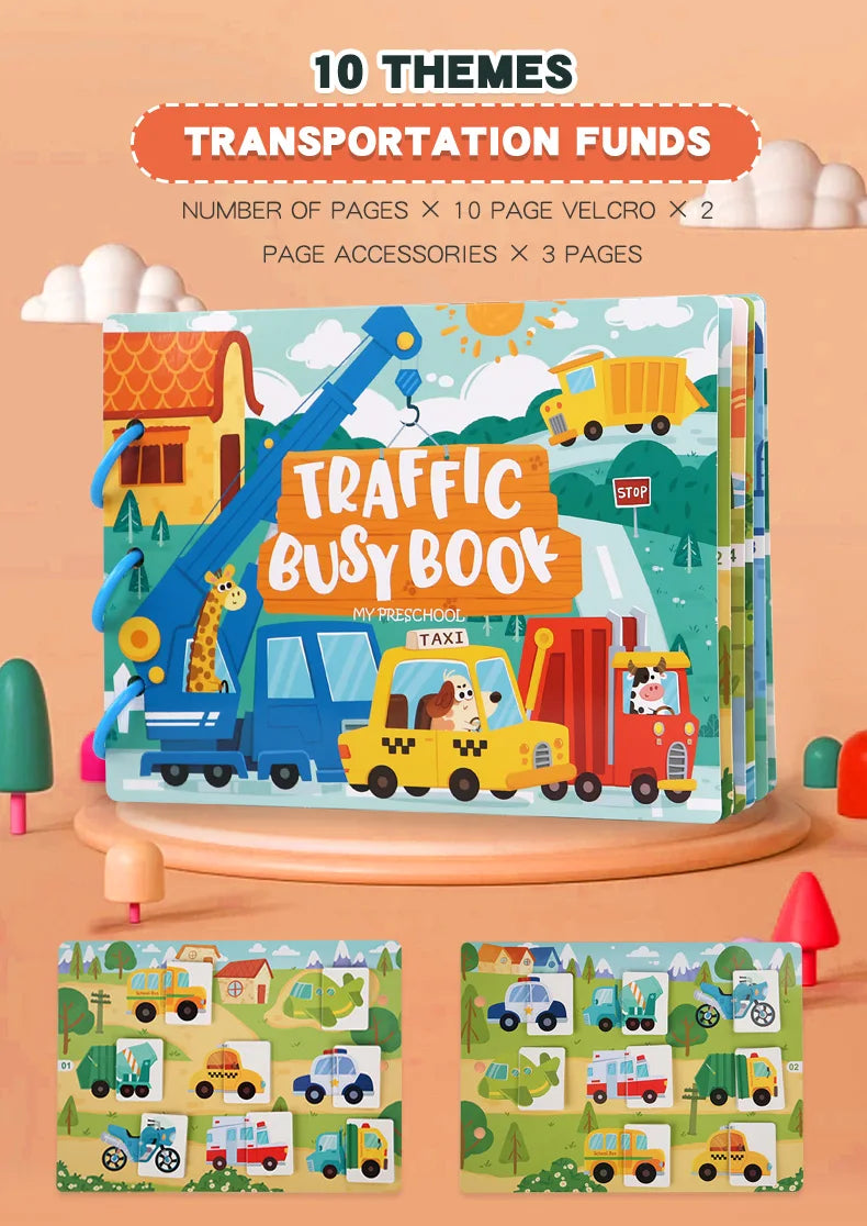 Montessori Busy Book for Toddlers | Hands-On Matching & Learning Toy