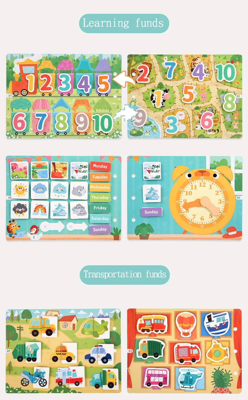 Montessori Busy Book for Toddlers | Hands-On Matching & Learning Toy