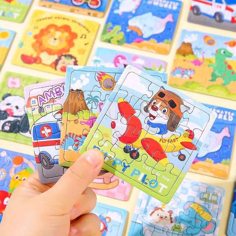 20pcs Cartoon Puzzle Set for Kids | Animal Pattern Educational Toy