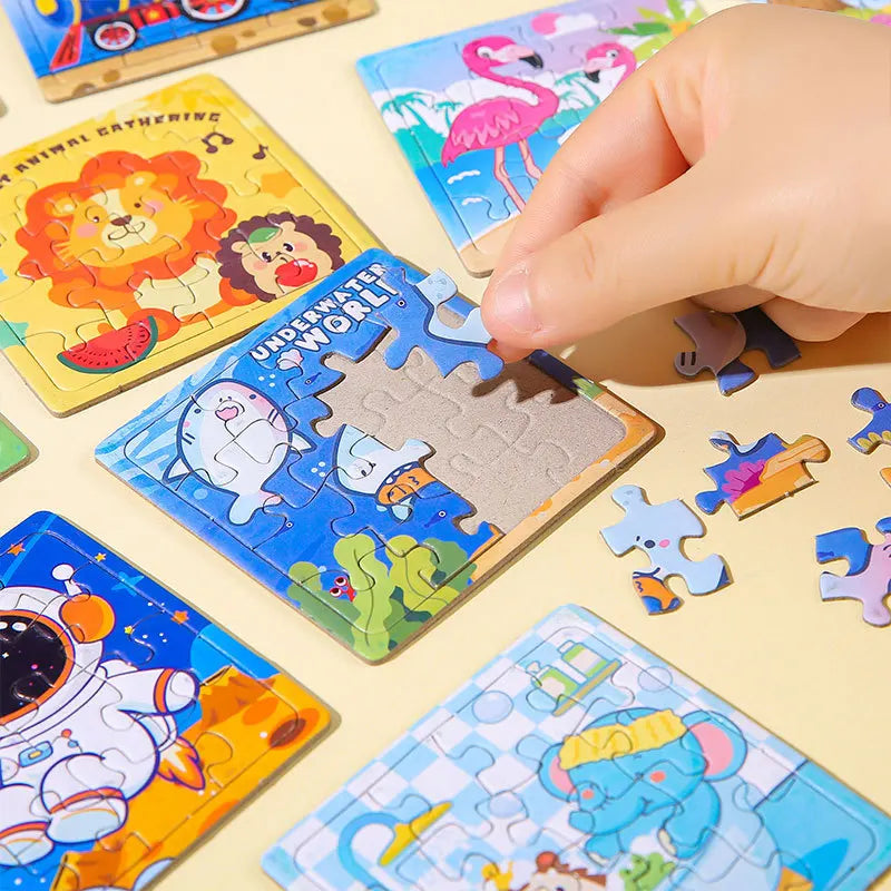 20pcs Cartoon Puzzle Set for Kids | Animal Pattern Educational Toy