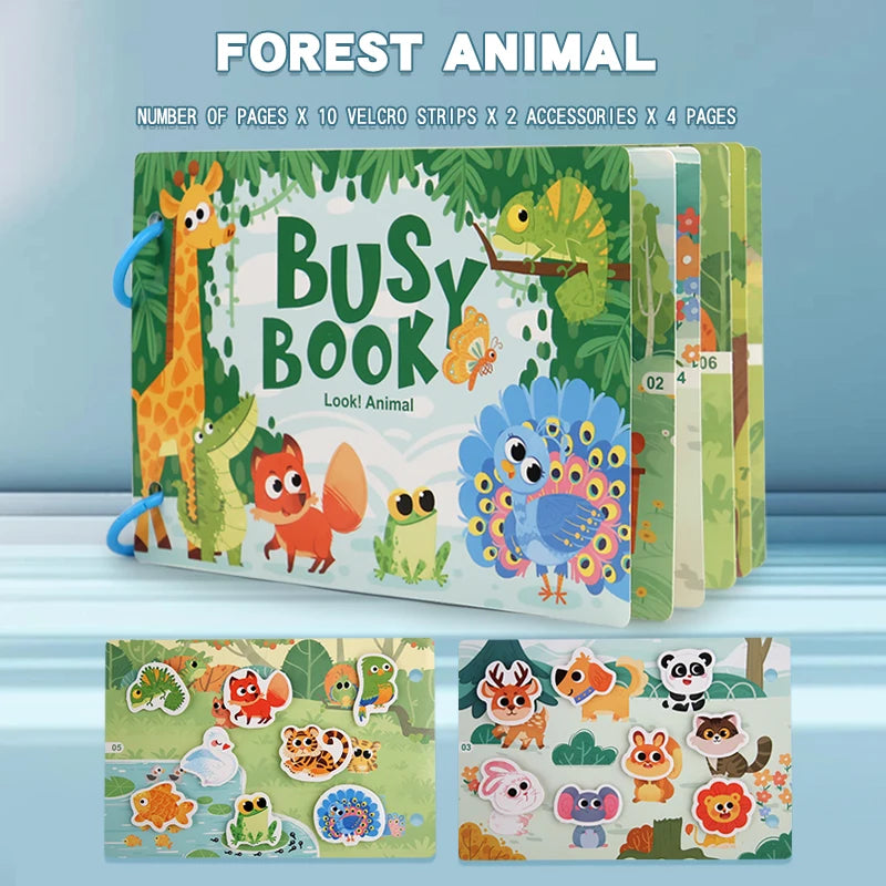 Montessori Busy Book for Toddlers | Hands-On Matching & Learning Toy