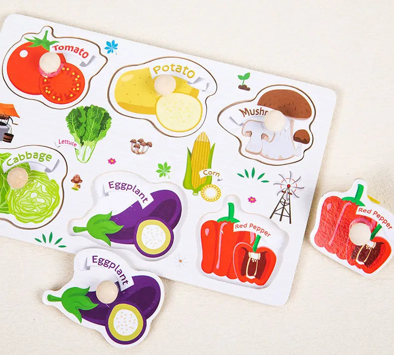 Montessori Wooden Alphabet Puzzle for Toddlers | Learn ABCs & Shapes