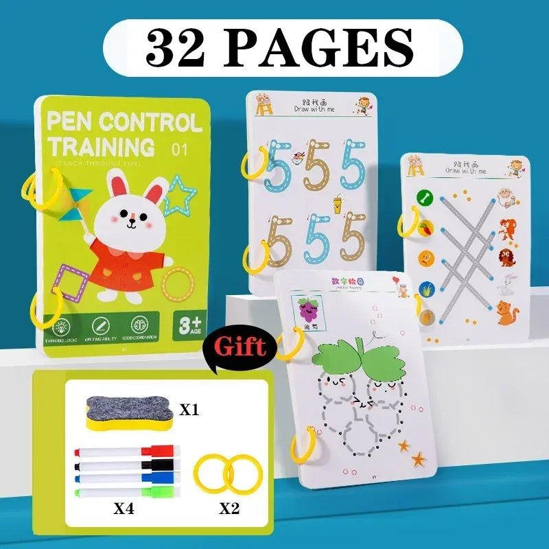 Reusable Pen Control Tracing Workbook