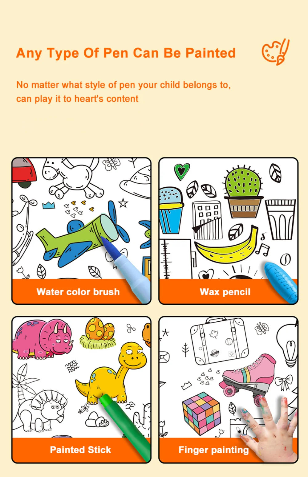 Coloring Paper Roll for Kids | Fun Graffiti & DIY Drawing Activity
