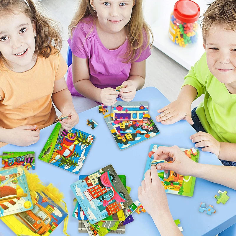 20pcs Cartoon Puzzle Set for Kids | Animal Pattern Educational Toy