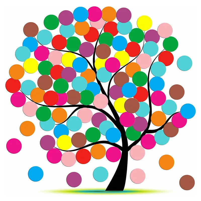 Colored Dot Stickers for Crafts & Classroom | Easy Peel, 6 Sizes
