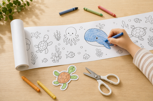 Coloring Paper Roll Craft Activity: A Simple Color-and-Cut Project