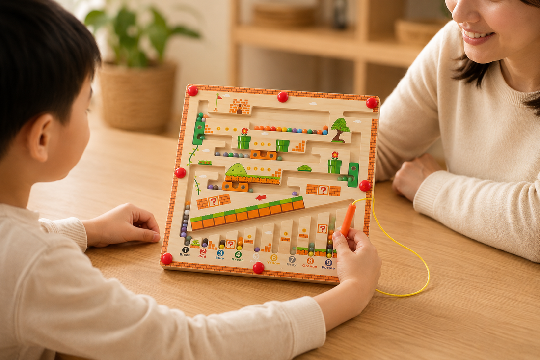 A Tabletop Sorting Activity Without Loose Pieces: Try an Enclosed-Bead Maze