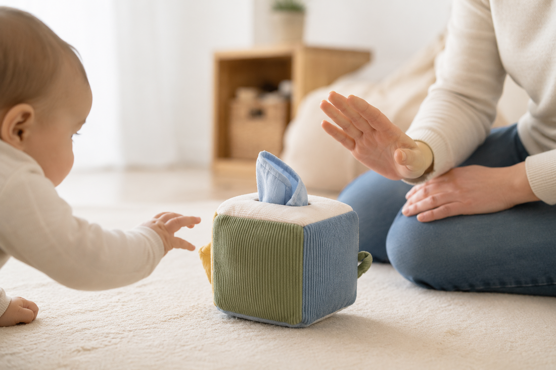 Baby Tissue Box Toy Play Ideas for a Short Pull-and-Reset Routine