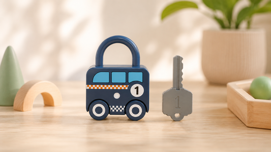A Simple Vehicle Number Matching Game with Toy Locks and Keys
