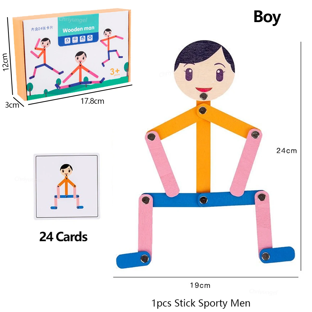 Stick Figure Pose Puzzle: A Reusable Articulated Figure and Pose Card Set for Tabletop Play