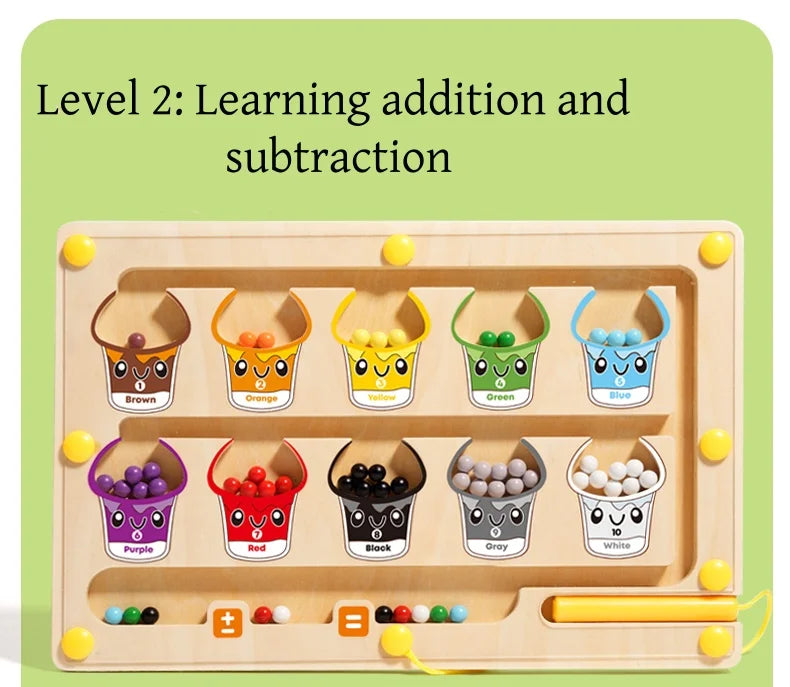 Wooden Montessori Magnetic Bead Maze (3–6Y)