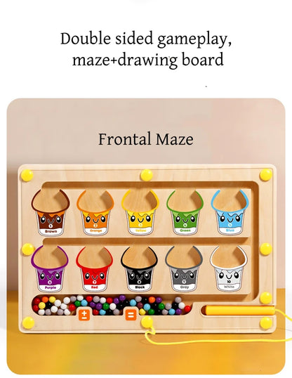 Wooden Montessori Magnetic Bead Maze (3–6Y)
