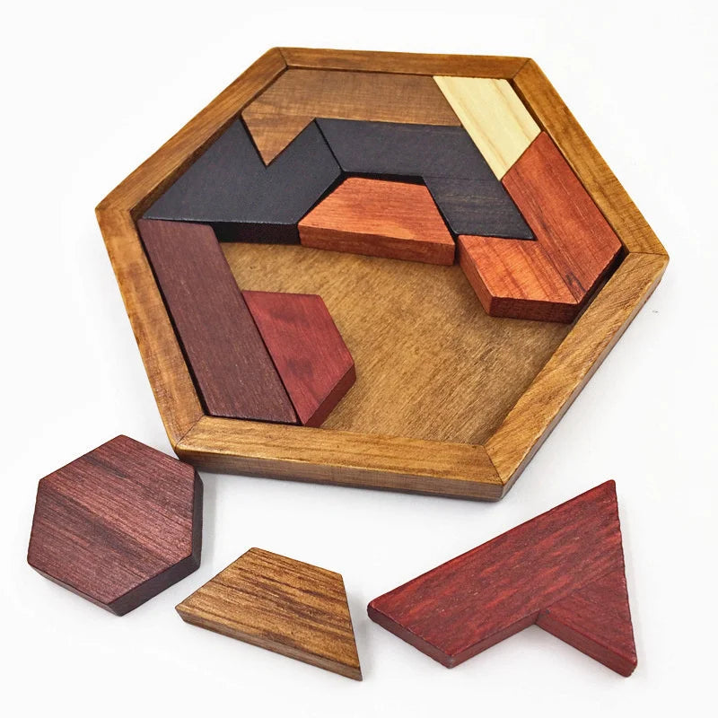 Hexagon Wooden Brain Teaser