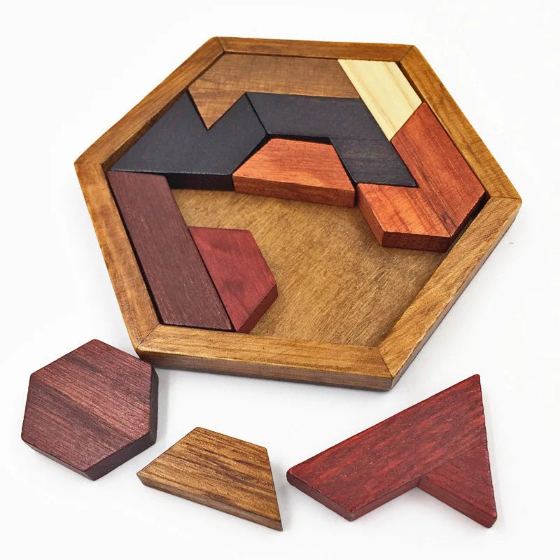 Hexagon Wooden Brain Teaser