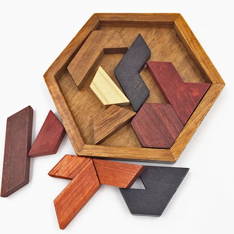 Hexagon Wooden Brain Teaser