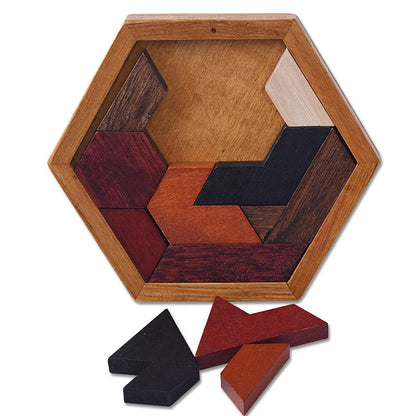Hexagon Wooden Brain Teaser