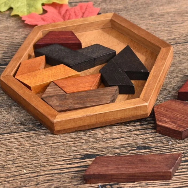 Hexagon Wooden Brain Teaser