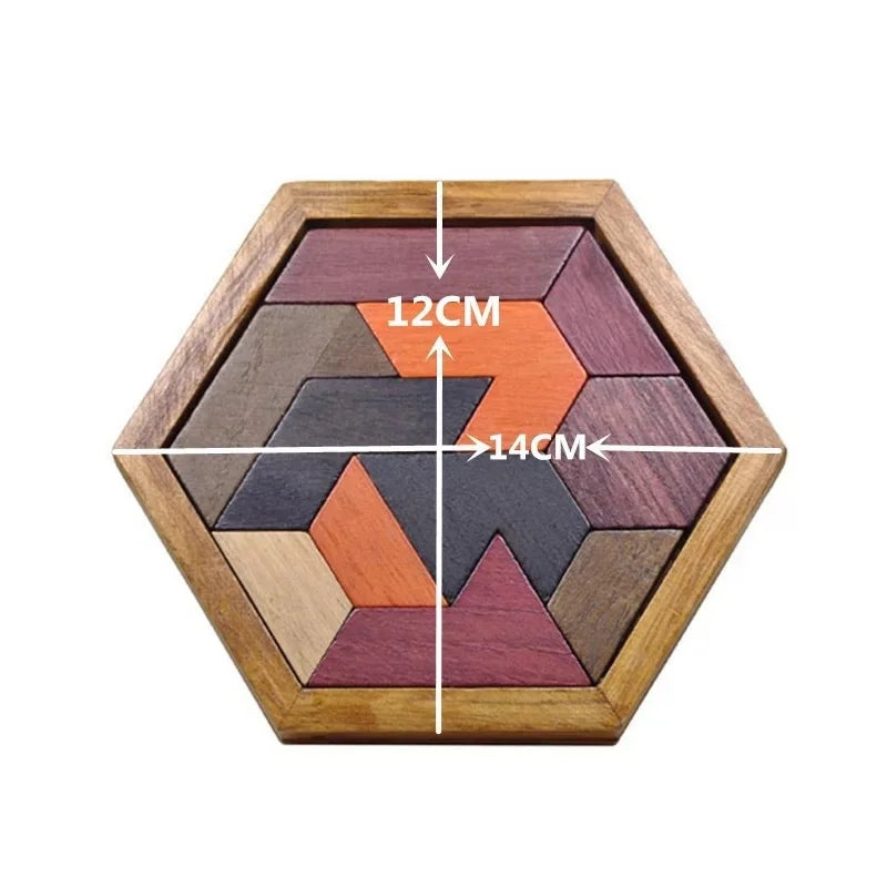 Hexagon Wooden Brain Teaser