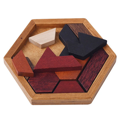 Hexagon Wooden Brain Teaser