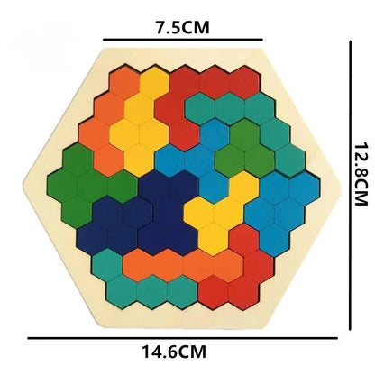 Hexagon Wooden Brain Teaser