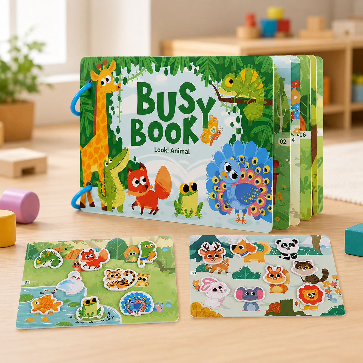 Busy Book: A Matching Activity Set for Supervised Tabletop Play
