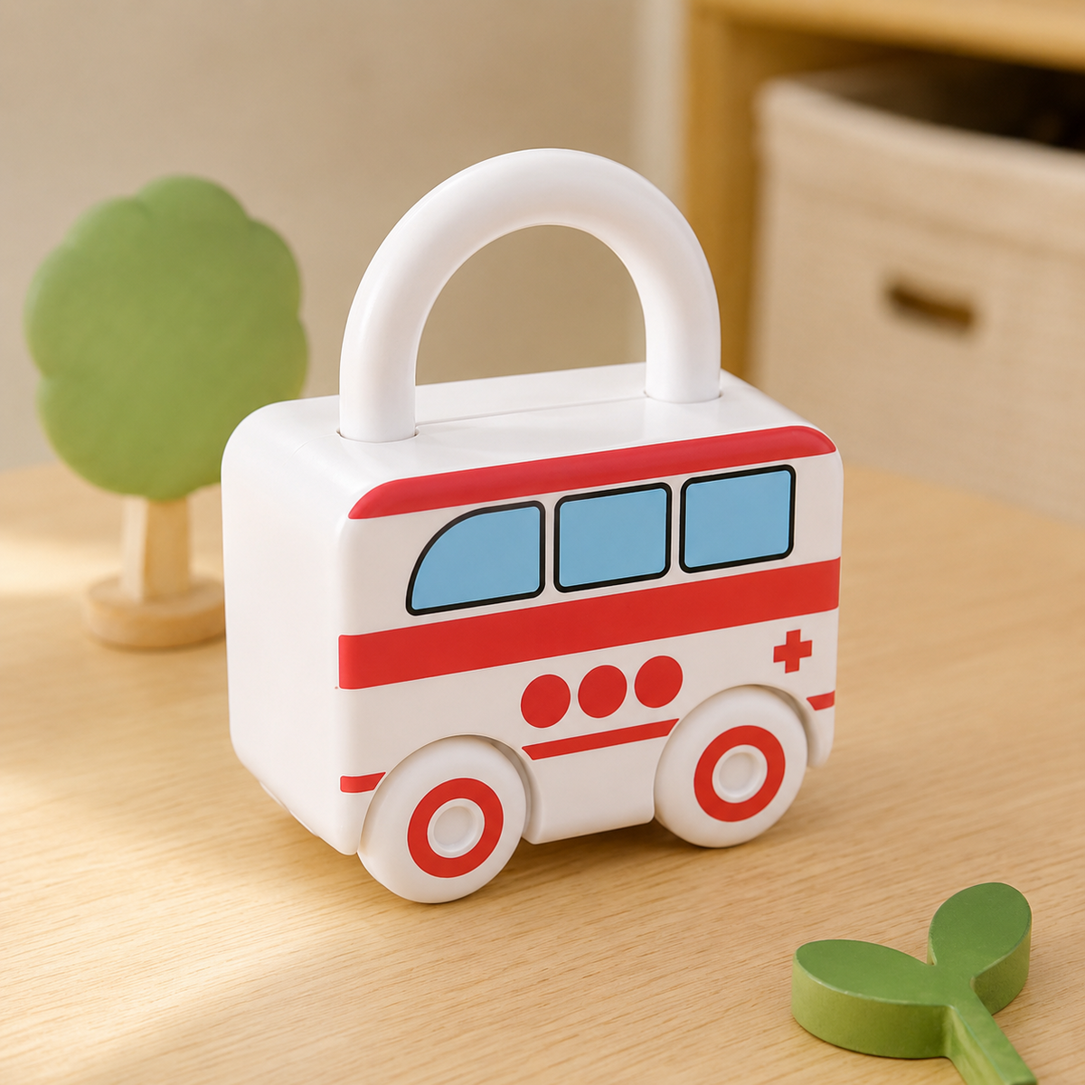 Number Matching Lock and Key Toy for Vehicle Match and Unlock Play
