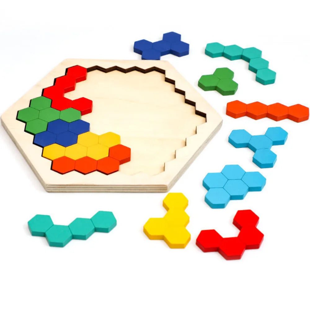 Hexagon Wooden Brain Teaser