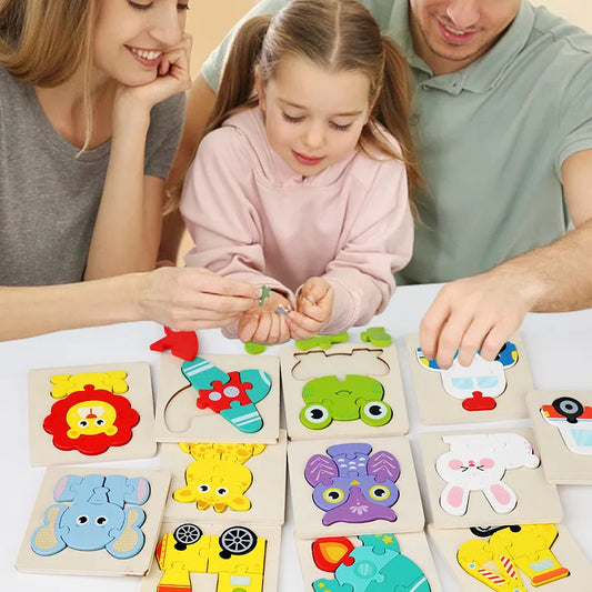 Montessori Wooden Animal Puzzle for Toddlers | Learn & Play Hands-On