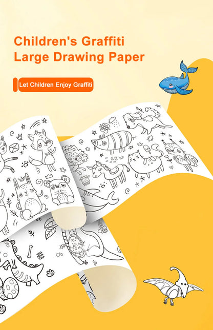 Coloring Paper Roll for Kids | Fun Graffiti & DIY Drawing Activity