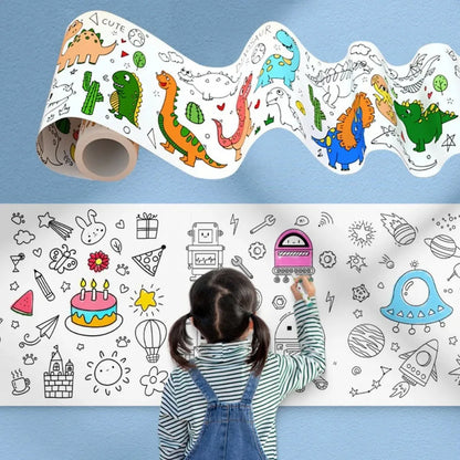 Coloring Paper Roll for Kids | Fun Graffiti & DIY Drawing Activity