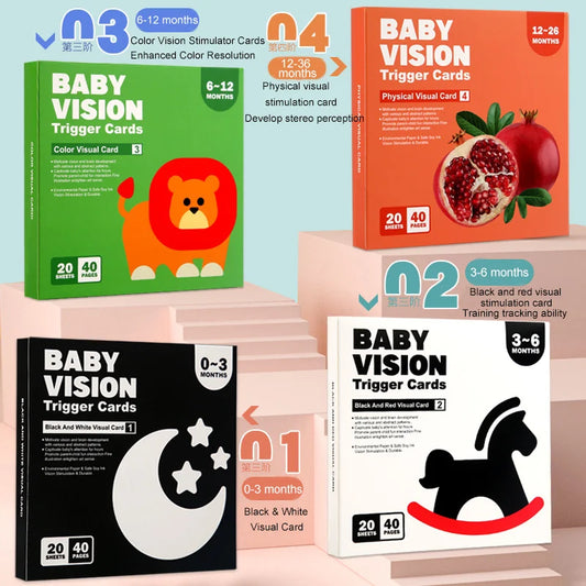 Baby Visual Stimulation Cards – High-Contrast, Age-Staged